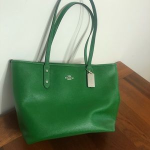 Authentic Pebbled Leather Coach Tote